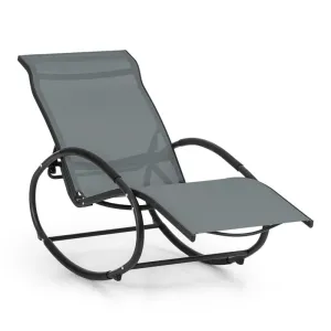 Blumfeldt Santorini, stolica za ljuljanje, ležaljka, aluminij, siva boja