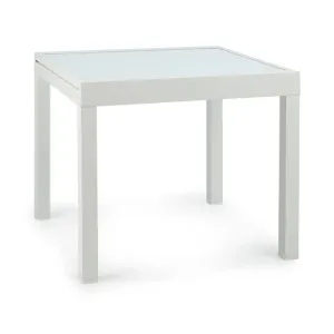 Blumfeldt Pamplona Extension, vrtni stol, 180 x 83 cm max, aluminij, staklo, bijeli