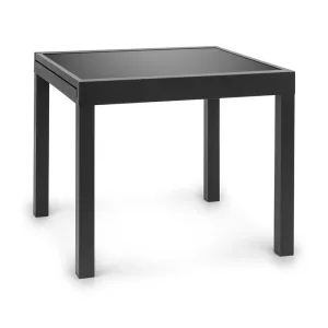 Blumfeldt Pamplona Extension, vrtni stol, 180 x 83 cm max, aluminij, staklo, tamno sivi