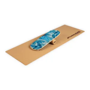 BoarderKING Indoorboard Flow, daska za ravnotežu, podloga, valjak, drvo / pluta #4838