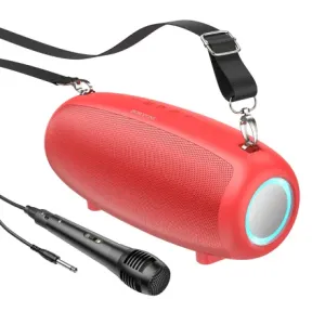 Borofone BP13 bluetooth bežični zvučnik + mikrofon, crveni