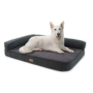 Brunolie Odin, krevet za psa, podloga za psa, periva, ortopedska, protuklizna, prozračna, memorijska pjena, veličina L (120 × 12 × 80 cm) #3723