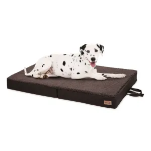 Brunolie Paco, krevet za psa, jastuk za psa, perivi, ortopedski, protuklizni, prozračni, preklopmemorijska pjena, veličiL (100 × 10 × 70 cm) #364970