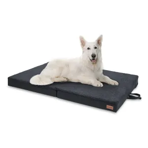Brunolie Paco, krevet za psa, jastuk za psa, perivi, ortopedski, protuklizni, prozračni, preklopmemorijska pjena, veličiXL (120 × 10 × 85 cm) #3702