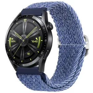 BStrap Braid Nylon remen za Huawei Watch 3 / 3 Pro, blue white