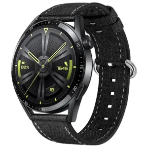 BStrap Denim remen za Huawei Watch 3 / 3 Pro, black