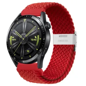 BStrap Elastic Nylon 2 remen za Huawei Watch 3 / 3 Pro, red