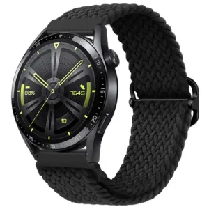 BStrap Elastic Nylon remen za Huawei Watch 3 / 3 Pro, black