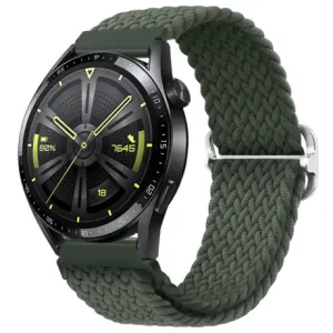 BStrap Elastic Nylon remen za Huawei Watch 3 / 3 Pro, olive green