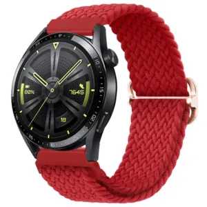 BStrap Elastic Nylon remen za Huawei Watch 3 / 3 Pro, red