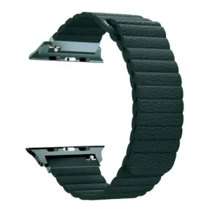 BStrap Leather Loop remen za Apple Watch 42/44/45mm, Dark Green