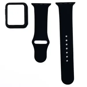 BStrap Silicone remen s futrolom za Apple Watch 42mm, black