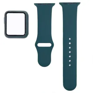 BStrap Silicone remen s futrolom za Apple Watch 42mm, dark green