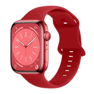 BStrap Smooth Silicone remen za Apple Watch 42/44/45mm, red