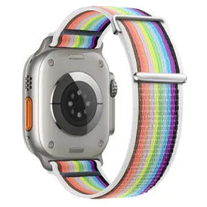 BStrap Velcro Nylon remen za Apple Watch 42/44/45mm, white rainbow
