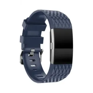 BStrap Silicone Diamond (Large) remen za Fitbit Charge 2, dark blue