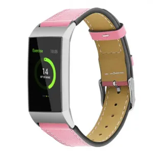BStrap Leather Italy (Large) remen za Fitbit Charge 3 / 4, pink