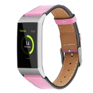 BStrap Leather Italy (Small) remen za Fitbit Charge 3 / 4, pink