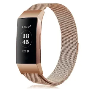 BStrap Milanese (Large) remen za Fitbit Charge 3 / 4, rose gold