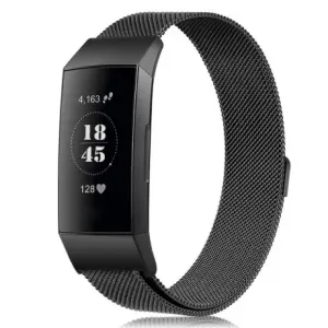 BStrap Milanese (Small) remen za Fitbit Charge 3 / 4, black