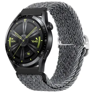 BStrap Braid Nylon remen za Huawei Watch GT/GT2 46mm, gray black
