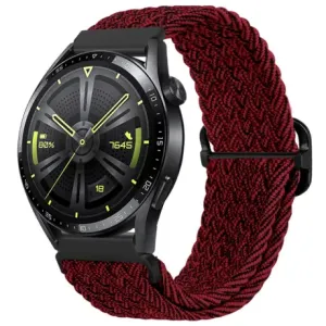 BStrap Braid Nylon remen za Huawei Watch GT/GT2 46mm, red black