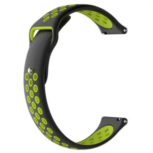 BStrap Silicone Sport remen za Huawei Watch GT2 42mm, black/green