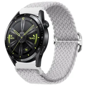 BStrap Elastic Nylon remen za Huawei Watch GT3 42mm, pearl white