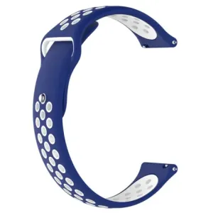 BStrap Silicone Sport remen za Huawei Watch GT3 42mm, blue/white