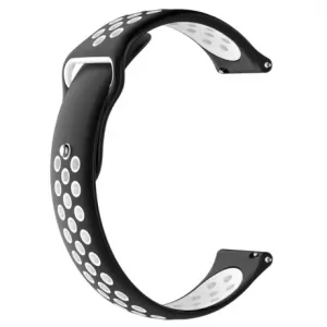 BStrap Silicone Sport remen za Samsung Galaxy Watch 3 41mm, black/white