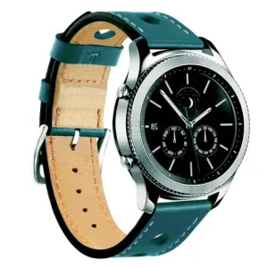 BStrap Leather Italy remen za Samsung Galaxy Watch 3 45mm, dark teal