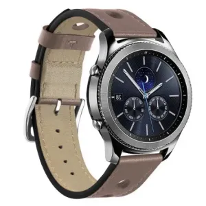 BStrap Leather Italy remen za Samsung Galaxy Watch 3 45mm, khaki rose