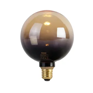 E27 prigušiva LED žarulja G125 crno zlato 3,5W 80 lm 1800K