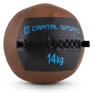 Capital Sports Epitomer Wall Ball 14kg umjetna koža, smeđa