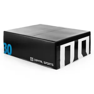 Capital Sports Rookso soft jump box, plyo box, crna, 30 cm