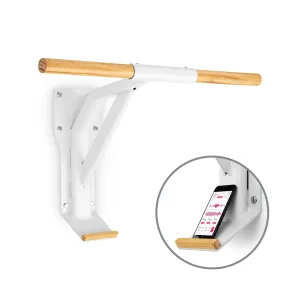 Capital Sports Light, šipka za dizanje, čelik, drvo, držač za smartphone, bijela boja