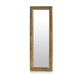 Casa Chic Norwich Ogledalo Pravokutni drveni okvir 130 x 45 cm Mozaični dizajn #291163
