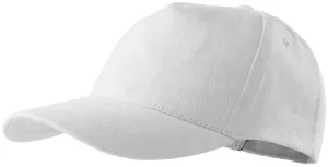 5-dijelna bejzbolska kapa, bijela, podesiva