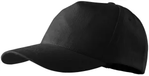 5-dijelna bejzbolska kapa, crno, podesiva