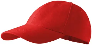6-dijelna bejzbolska kapa, crvena, podesiva