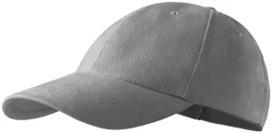 6-dijelna bejzbolska kapa, svijetlo srebrna, podesiva