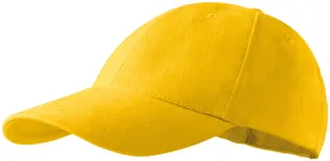 6-dijelna bejzbolska kapa, žuta boja, podesiva