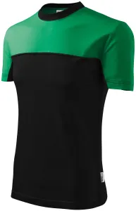 Dvobojna pamučna majica, trava zelena, XL
