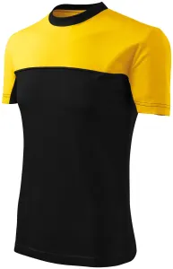 Dvobojna pamučna majica, žuta boja, 2XL