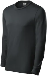 Izdržljiva muška majica s dugim rukavima, ebanovina siva, 3XL