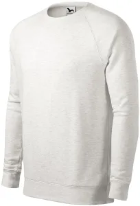 Jednostavni muški džemper, bijeli mramor, L