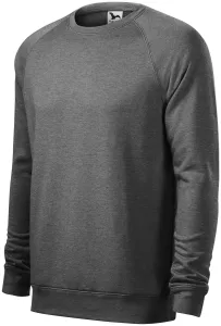 Jednostavni muški džemper, crni mramor, L