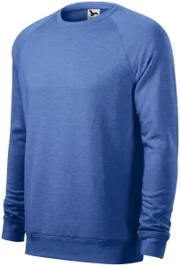 Jednostavni muški džemper, plavi mramor, XL
