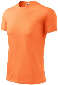 Majica s asimetričnim izrezom, neonska mandarina, L