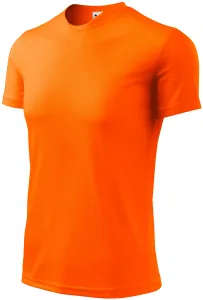 Majica s asimetričnim izrezom, neonska naranča, 3XL